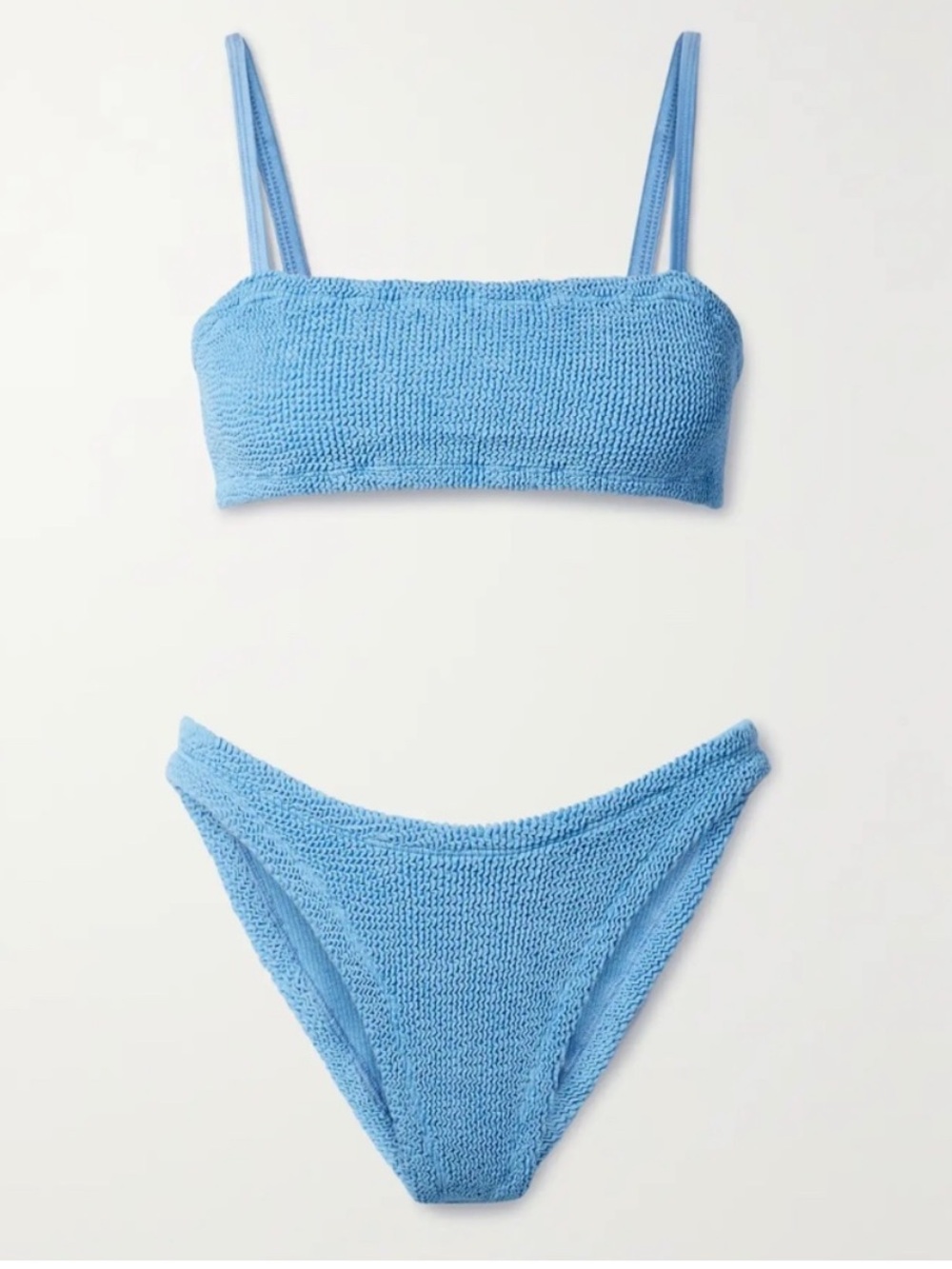 Hunza G Sky Blue Gigi Scrunch Bikini Set OS - Picture 6 of 9